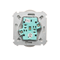 Double socket-outlet (module), 230V, white