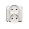 Double socket-outlet (module), 230V, white
