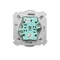 Double socket-outlet (module), 230V, white