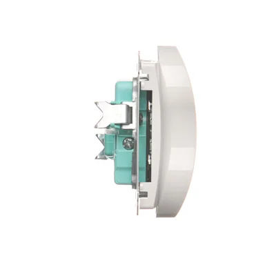 Double socket-outlet (module), 230V, white