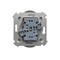 Double socket outlet with earthing and shutters (module) 16A 250V silver (metallic)