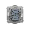 Double socket outlet with earthing and shutters (module) 16A 250V silver (metallic)