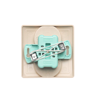 Double socket outlet with earthing complete 230V, beige