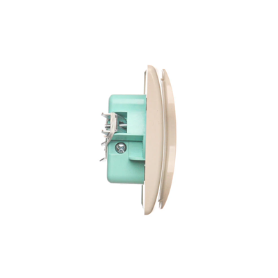 Double socket outlet with earthing complete 230V, beige
