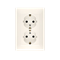 Double socket-outlet with earthing schko with shutters for current paths (module) 16A 230V cream