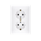 Double socket outlet with earthing schko with shutters for current paths (module) 16A 230V white