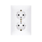 Double socket outlet with earthing schko with shutters for current paths (module) 16A 230V white