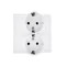Double socket outlet with earthing Schuko 16A 230V white