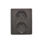 Double socket-outlet with earthing Schuko type chocolate 16A