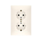 Double socket outlet with ground schuko (module) 16A 230V cream