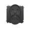 Double socket-outlet with grounding 16A 250V screw terminals matt graphite