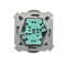 Double socket-outlet with grounding (module) 16A 230V inox (metallic)