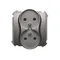 Double socket-outlet with grounding (module) 16A 230V inox (metallic)