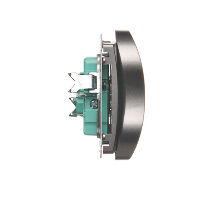 Double socket-outlet with grounding (module) 16A 230V inox (metallic)