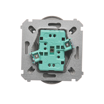 Double socket outlet with grounding (module) 16A 230V satin (metallic)