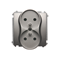 Double socket outlet with grounding (module) 16A 230V satin (metallic)