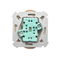 Double socket-outlet with grounding (module), 16A, 230V, screw terminals, beige