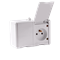 Double socket with earthing (2x2P+E) n/t IP44 white, beech