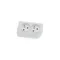 Double socket with grounding