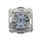 Double socket without earthing with shutters (module) 16A 250V silver (metallic)