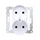 Double socket without earthing with shutters (module) 16A 250V white