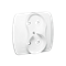Double socket without grounding 16A 230V white screw terminals