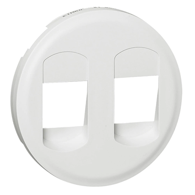 Double Speaker Socket Label White