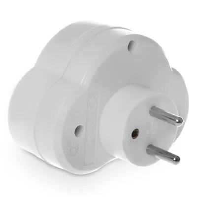 Double splitter with switch 2x2P+Z 16A 230V white
