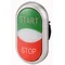Double spring pushbutton drive, green, M22-DDL-GR-GB1/GB0