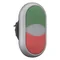 Double spring pushbutton drive, green, red, M22-DDL-GR