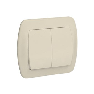 Double stair switch 10A 250V beige screw terminals