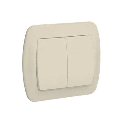 Double stair switch 10A 250V beige screw terminals