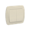 Double stair switch 10A 250V beige screw terminals