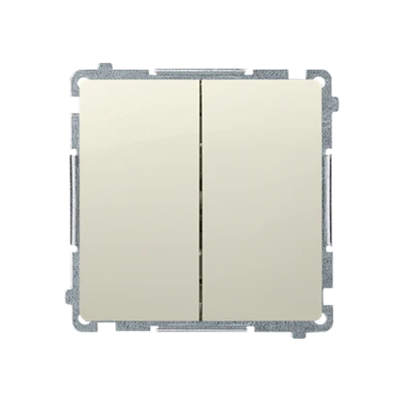 Double stair switch (module) 10A 250V beige screw terminals