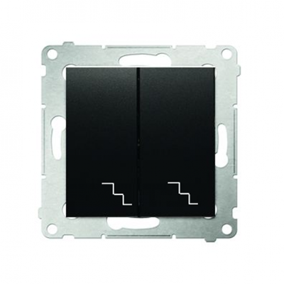 Double stair switch (module) 10A 250V screw terminals anthracite (metallic)