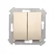 Double stair switch (module) 10A 250V screw terminals gold (metallic)