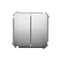 Double stair switch (module) 10A 250V screw terminals satin (metallic)