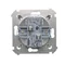 Double stair switch (module) 10A 250V screw terminals silver (metallic)