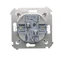 Double stair switch (module) 10A 250V white screw terminals