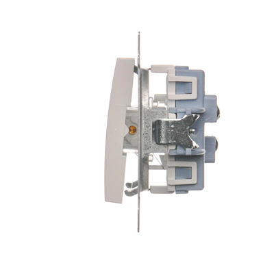 Double stair switch (module) 10A 250V white screw terminals