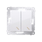 Double stair switch (module) 10A 250V white screw terminals