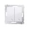 Double stair switch (module) 10A 250V white screw terminals