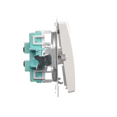 Double stair switch (module) 10A 250V white screw terminals