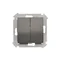 Double stair switch with backlight (module) 10A 250V screw terminals anthracite (metallic)