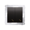 Double stair switch with backlight (module) 10A 250V screw terminals anthracite (metallic)