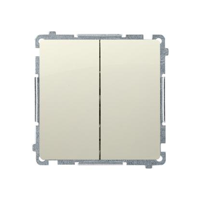 Double stair switch with backlight (module) 10A 250V screw terminals beige