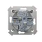 Double stair switch with backlight (module) 10A 250V screw terminals silver (metallic)