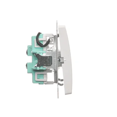 Double stair switch with backlight (module) 10A 250V screw terminals white