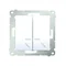 Double stair switch with backlight (module) 10A 250V screw terminals white