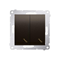 Double stair switch with backlight (module) 230V, matt bronze metallic